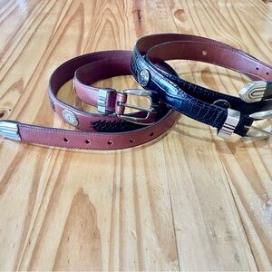 PGA Tour Black and Brown Leather Belts